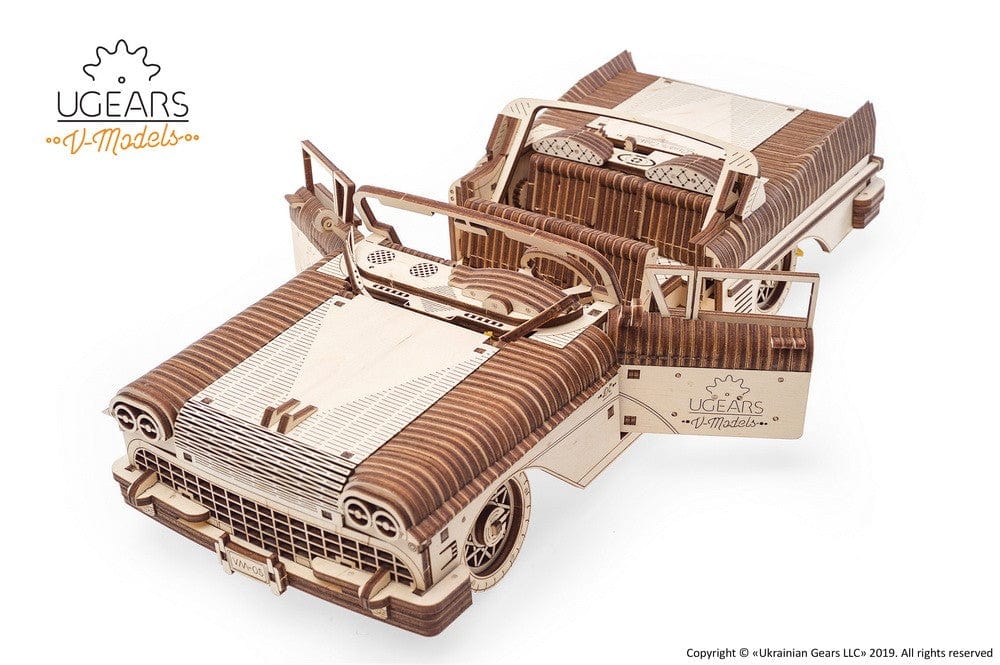 UGEARS 70073 Dream Cabriolet Vm-05 Wooden Model Kit - Image 2