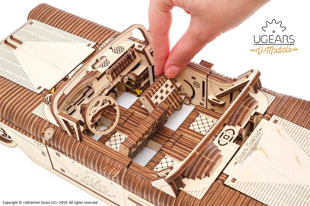 UGEARS 70073 Dream Cabriolet Vm-05 Wooden Model Kit - Image 3