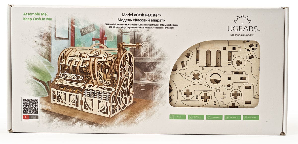 UGEARS 70136 Cash Register Wooden Model Kit - Image 4