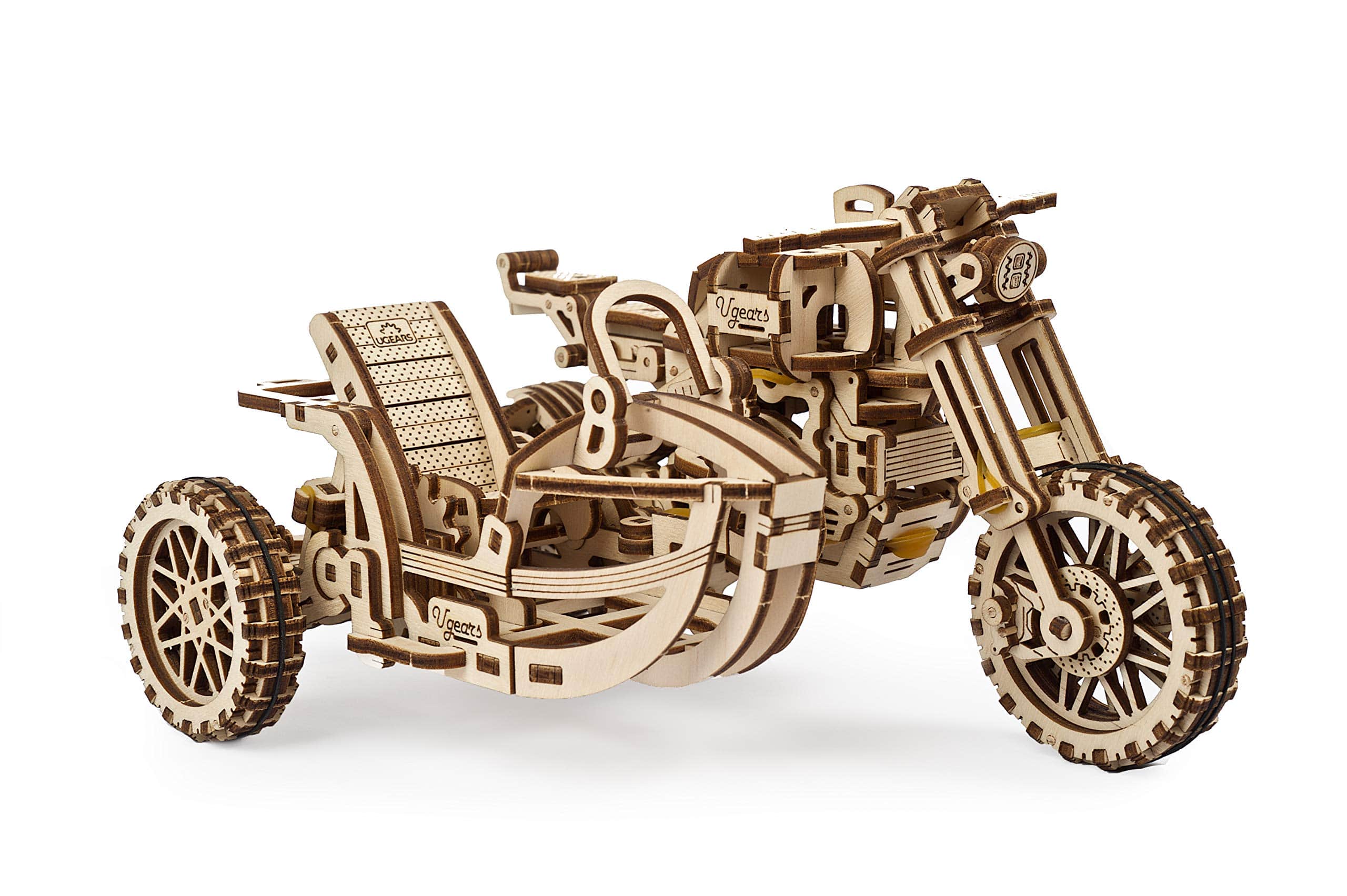 UGEARS 70137 Scrambler UGR-10 with Sidecar Wooden Model Kit