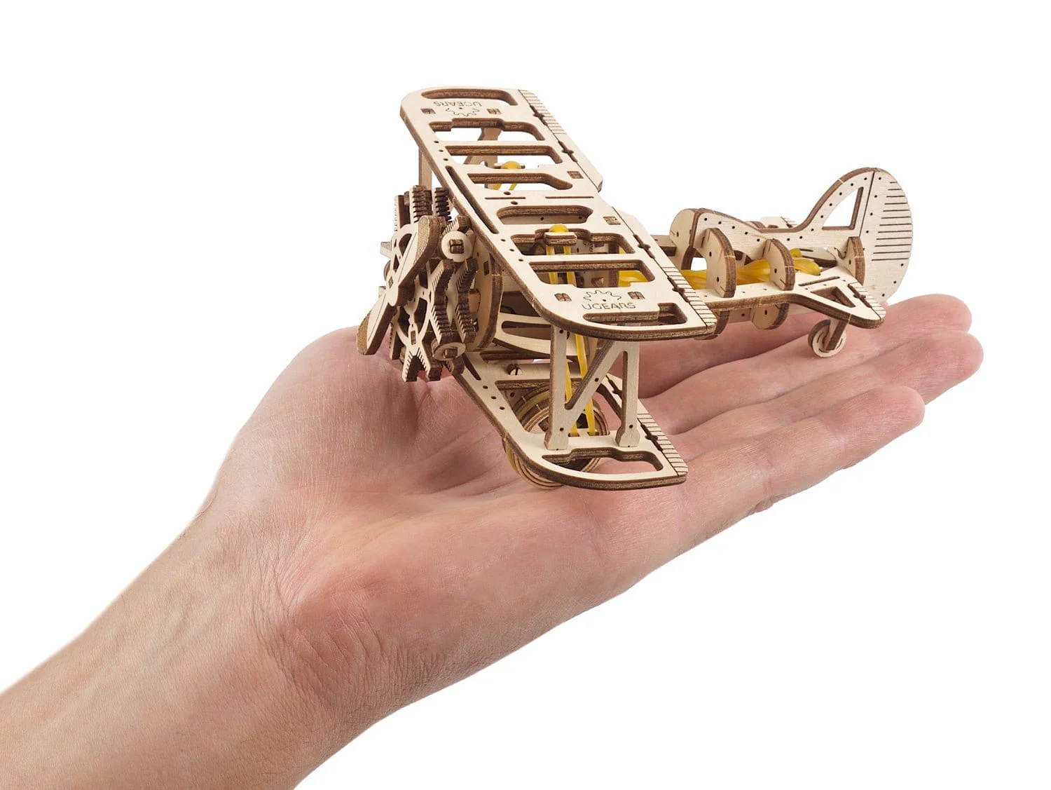 UGears 70159 Mini Bi-Plane Wooden Model Kit - Image 5