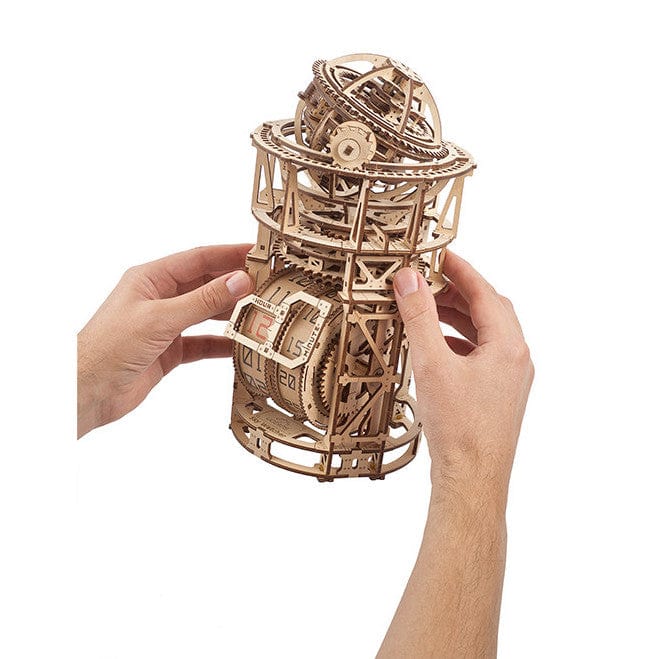 UGEARS Sky Watcher Tourbillion Table Clock Wooden Model Kit [70162] - Image 3
