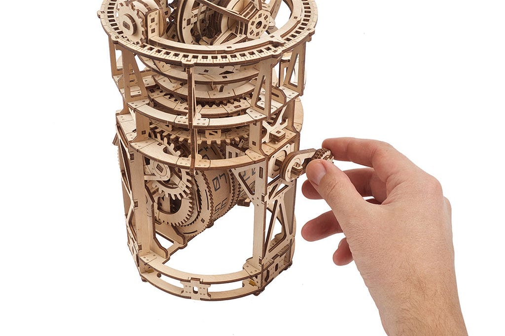 UGEARS Sky Watcher Tourbillion Table Clock Wooden Model Kit [70162] - Image 4