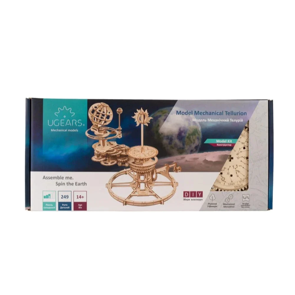 UGEARS 70167 Mechanical Tellurion Wooden Model Kit - Image 6