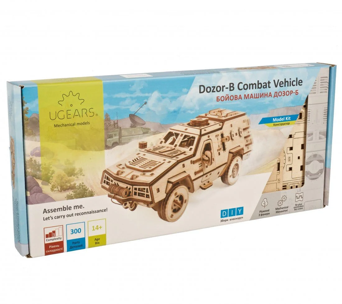 Ugears 70190 Dozor-B Combat Vehicle Wooden Model Kit - Image 5