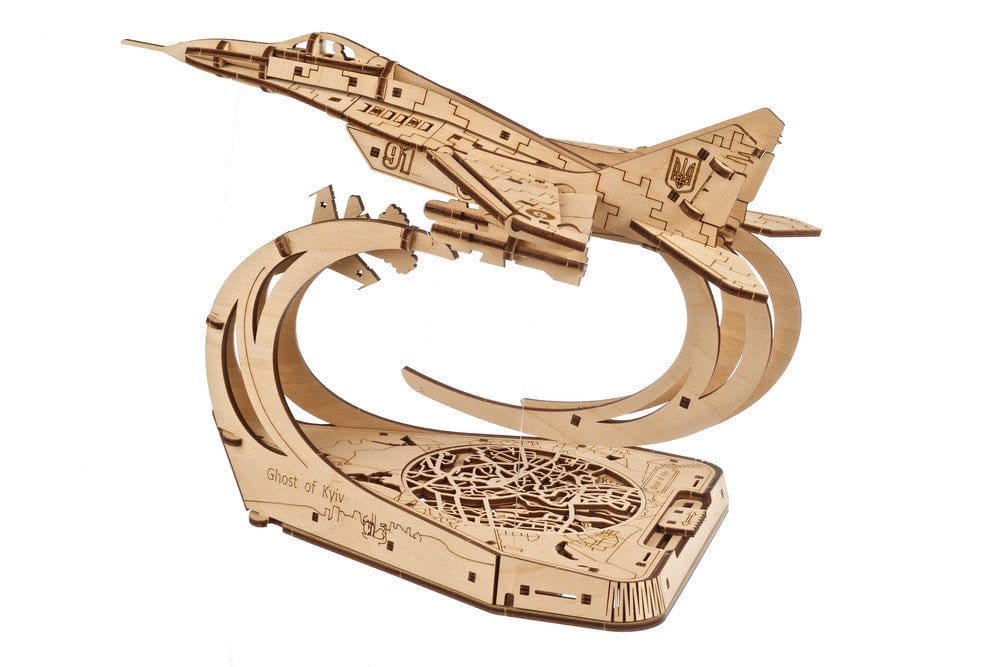 Ugears 70191 The Ghost of Kyiv Ukrainian Fighter Wooden Model Kit
