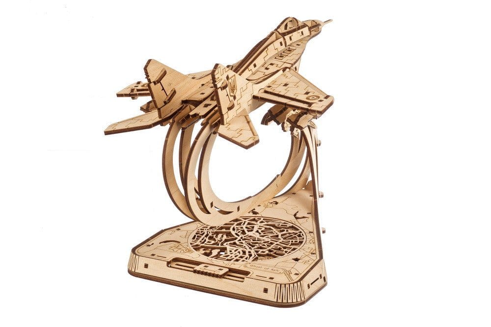 Ugears 70191 The Ghost of Kyiv Ukrainian Fighter Wooden Model Kit - Image 2