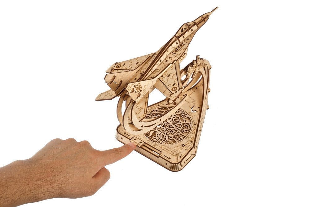 Ugears 70191 The Ghost of Kyiv Ukrainian Fighter Wooden Model Kit - Image 6