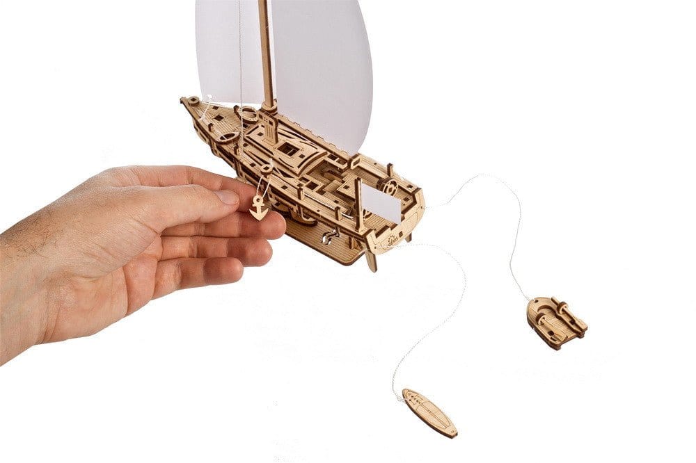 Ugears 70193 Ocean Beauty Yacht 95pc Wooden Model Kit - Image 3