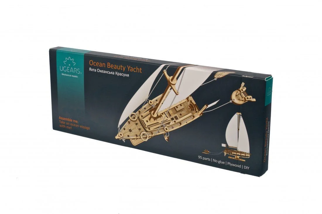 Ugears 70193 Ocean Beauty Yacht 95pc Wooden Model Kit - Image 5