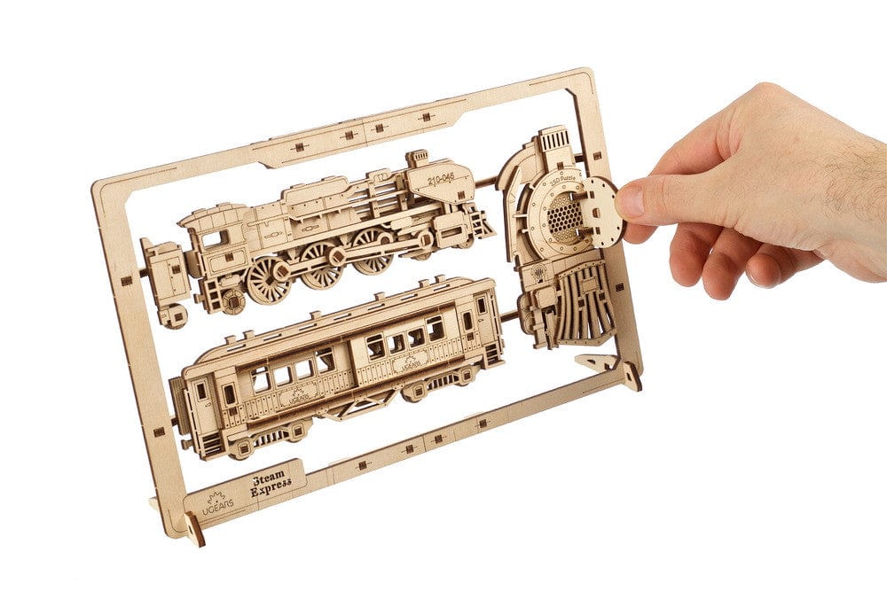 UGears 70207 Steam Express 2.5D Wooden Puzzle - Image 2