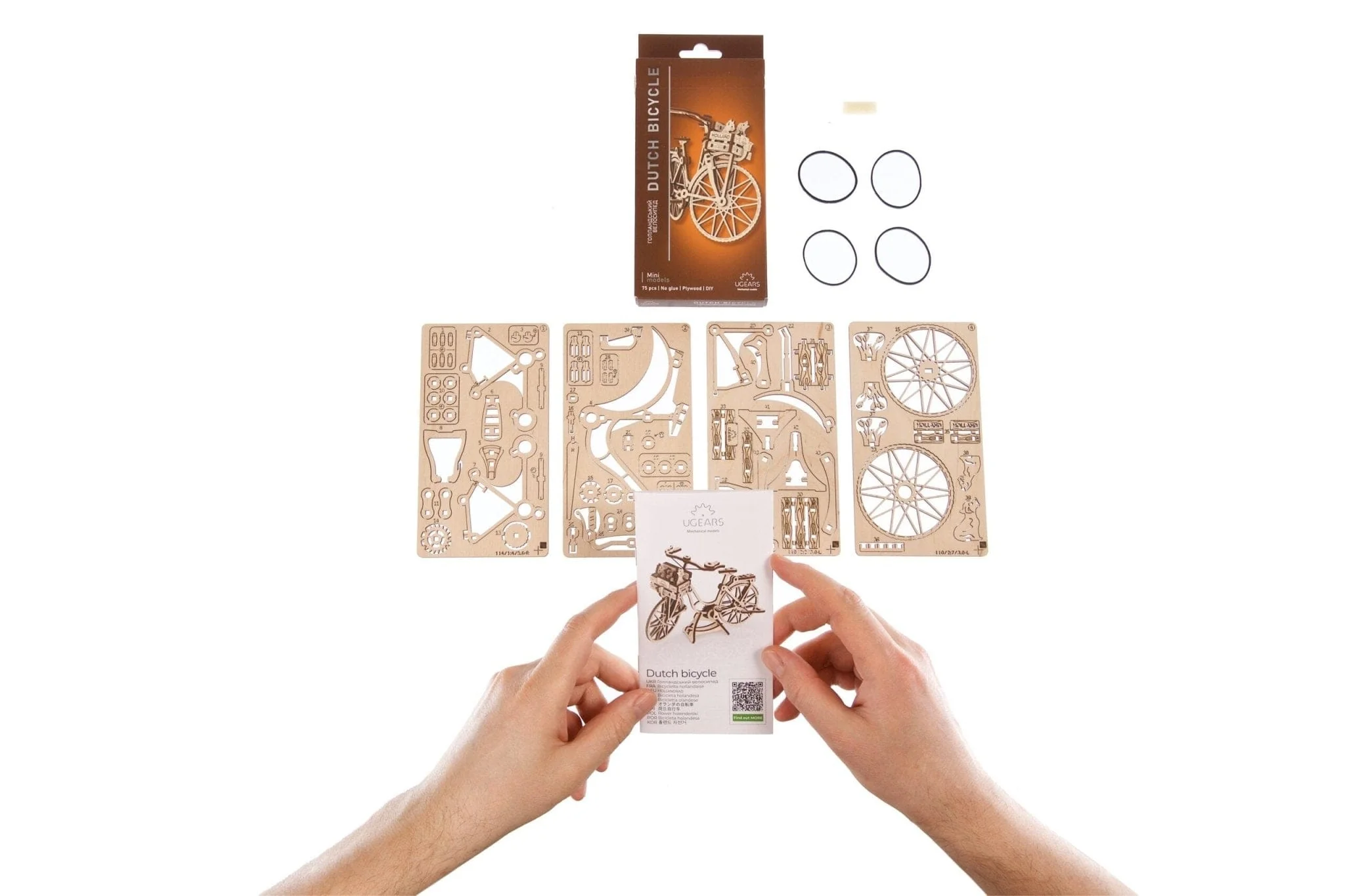 Ugears Dutch Bicycle Wooden Kit [70251] - Image 4