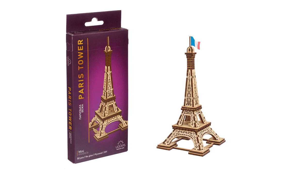 Ugears Eiffel Tower Paris Wooden Kit [70249] - Image 3