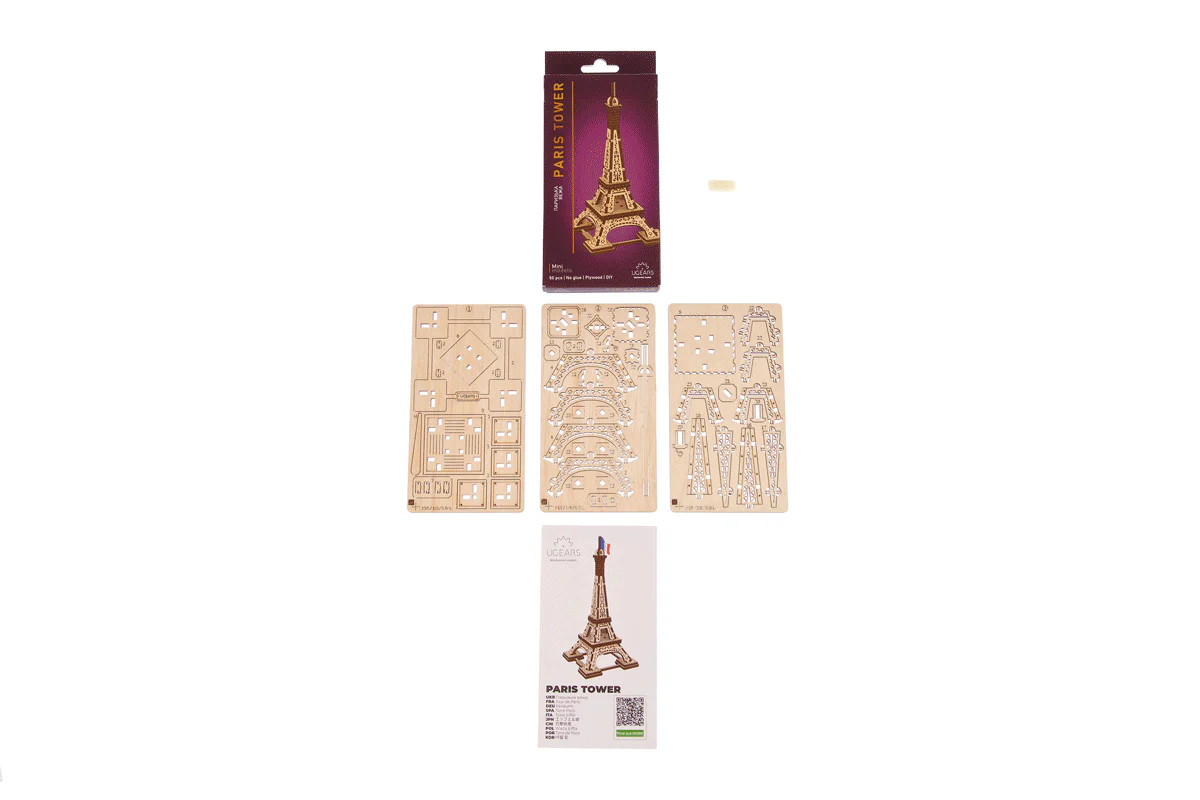 Ugears Eiffel Tower Paris Wooden Kit [70249] - Image 4