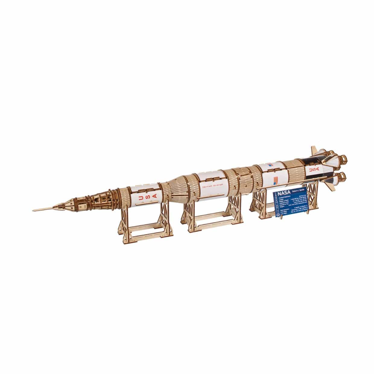Ugears NASA Saturn V Rocket Wooden Kit [70257] - Image 2
