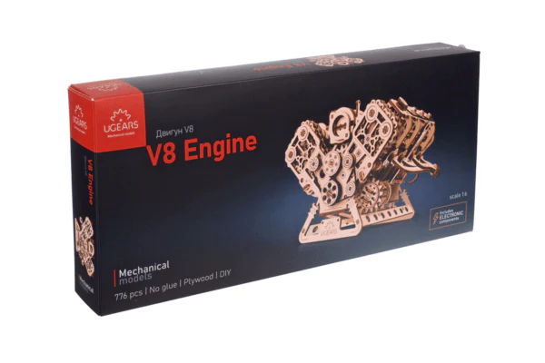 Ugears V8 Engine Wooden Model Kit [70264] - Image 2