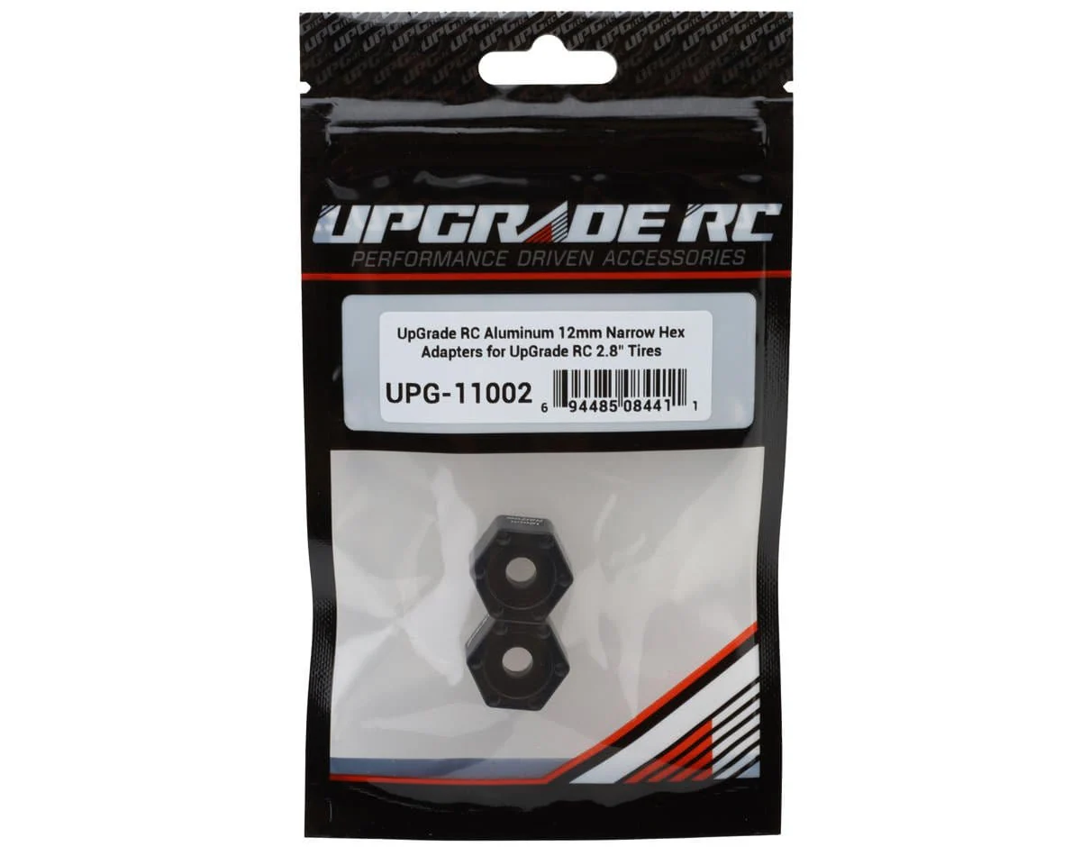UpGrade RC Aluminum 12mm Hex Adapters for UpGrade RC 2.8" Wheels (Black) (2) (Narrow)** - Image 2