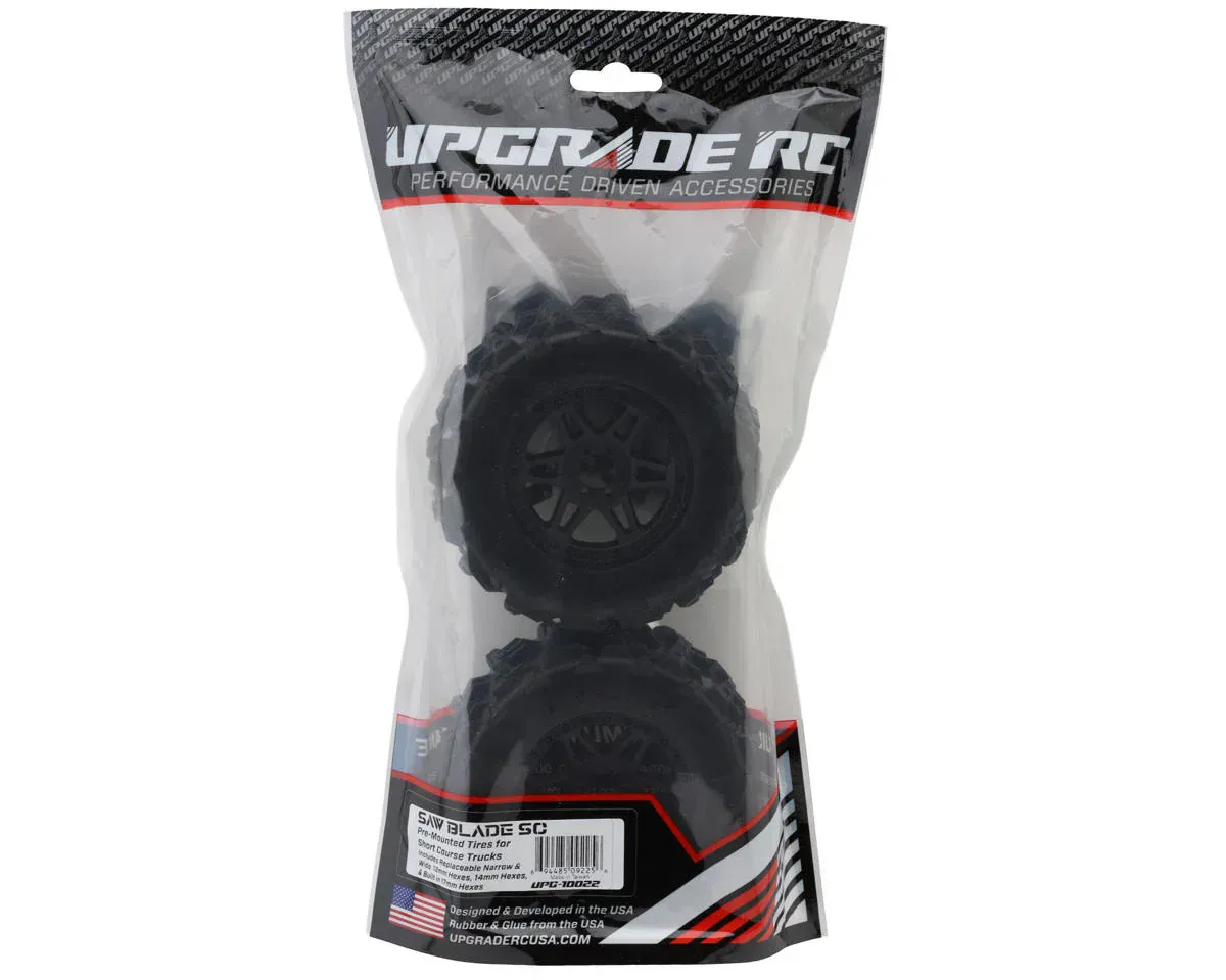 UpGrade RC Saw Blade SC 2.2/3.0" Pre-Mounted Short Course Truck Tires (2) - Image 2