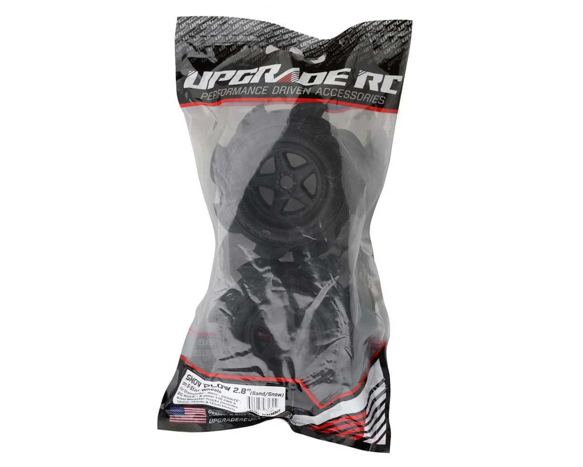 UpGrade RC Snow Plow 2.8" Pre-Mounted Sand/Snow Tires w/5-Star Wheels (2) (17mm/14mm/12mm Hex) - Image 5