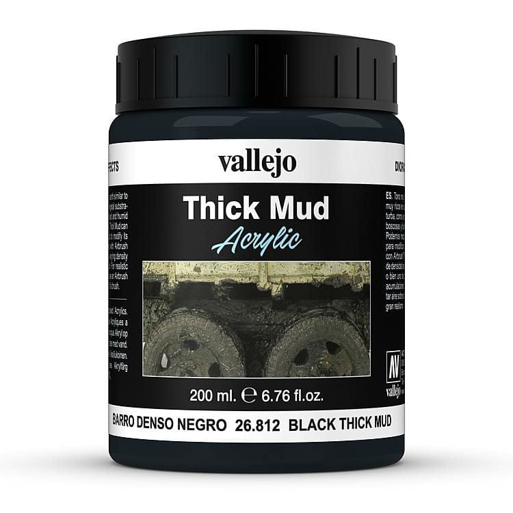 Vallejo Diorama FX Thick Mud Textures Black Thick Mud 200ml [26812]