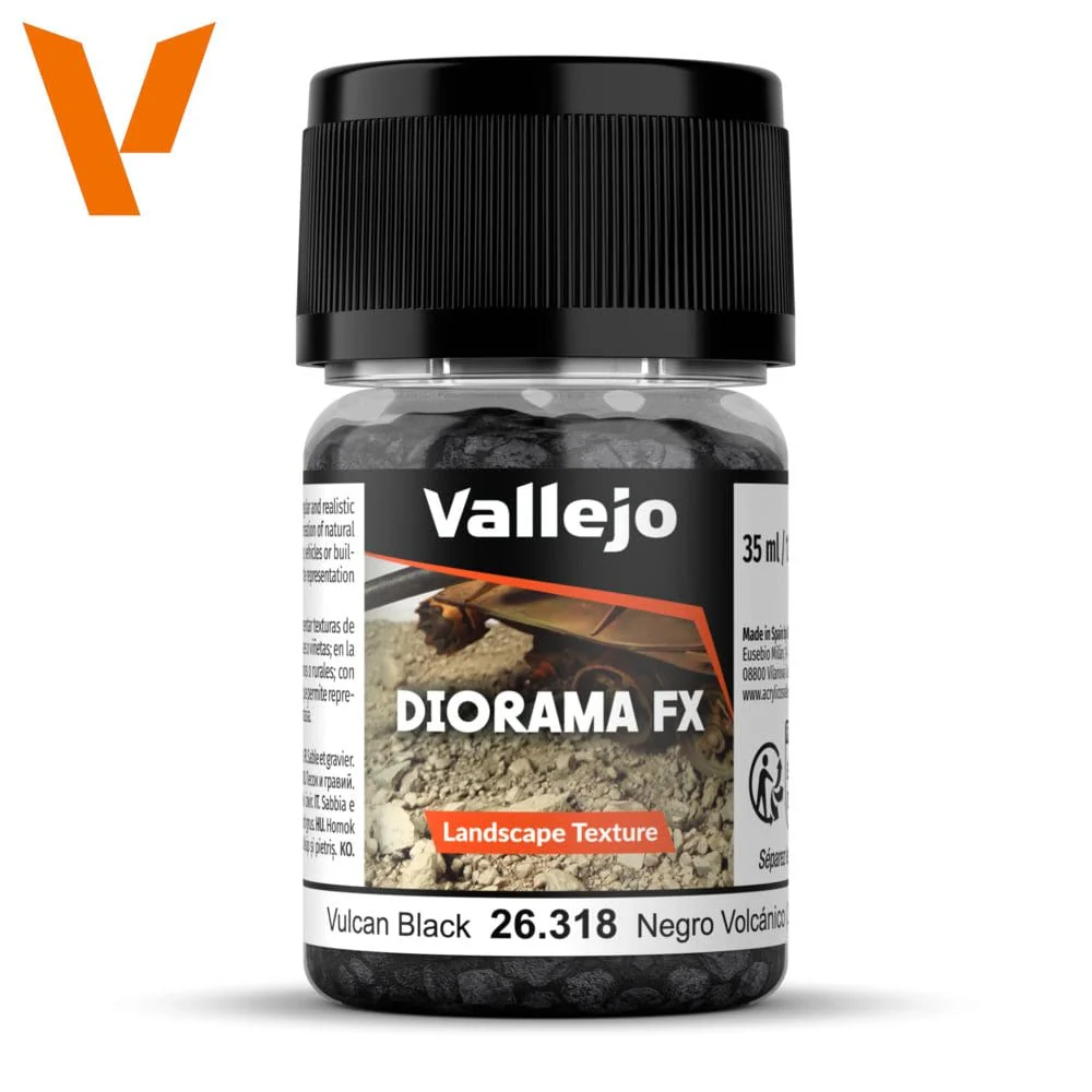 Vallejo Diorama FX Landscape Textures Vulcan Black 35ml [26318]