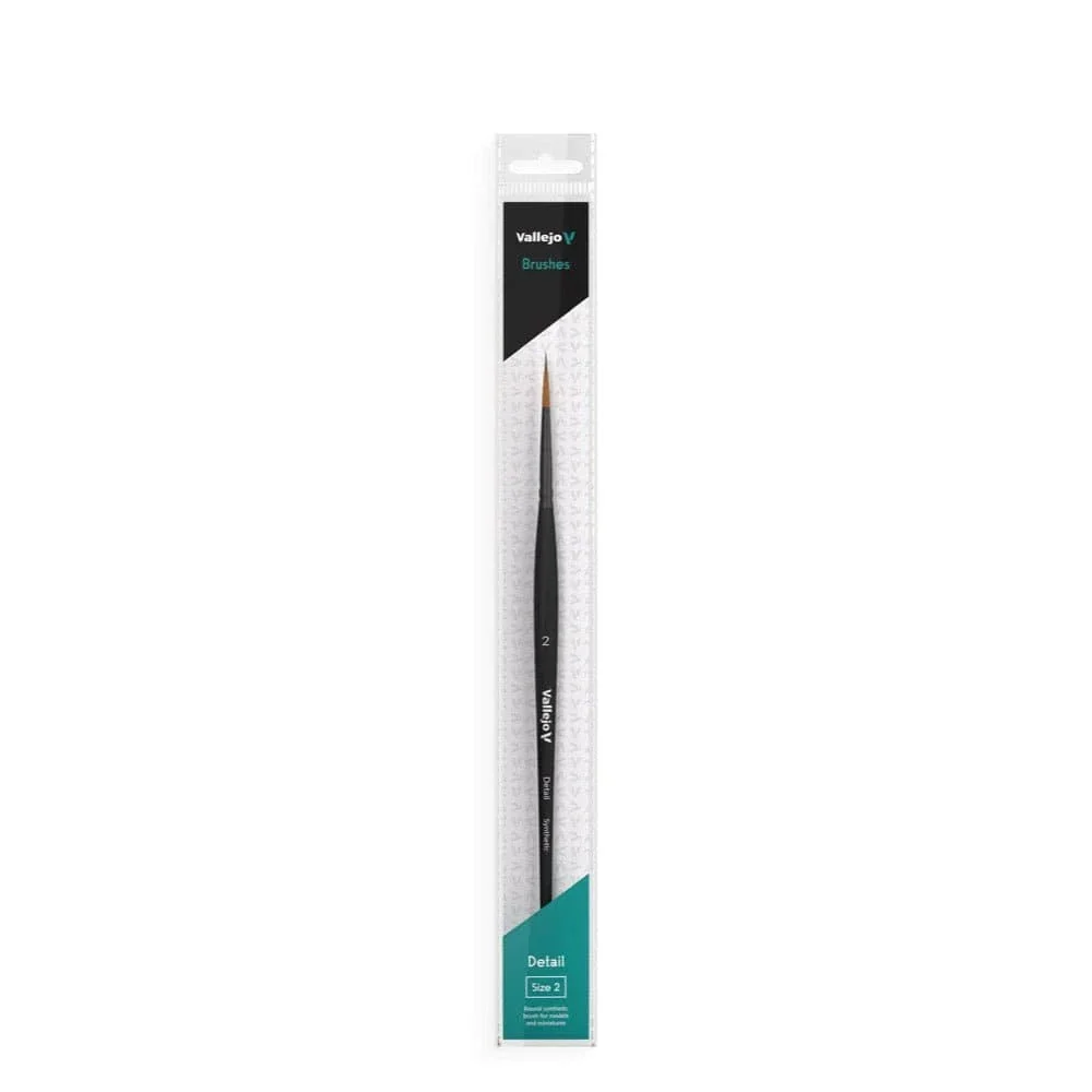 Vallejo Hobby Brushes: Detail Round Synthetic Brush No. 2