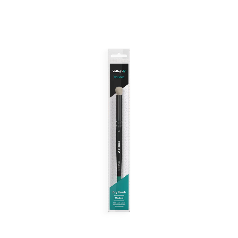 Vallejo Hobby Brushes: Dry Brush Natural Hair Medium