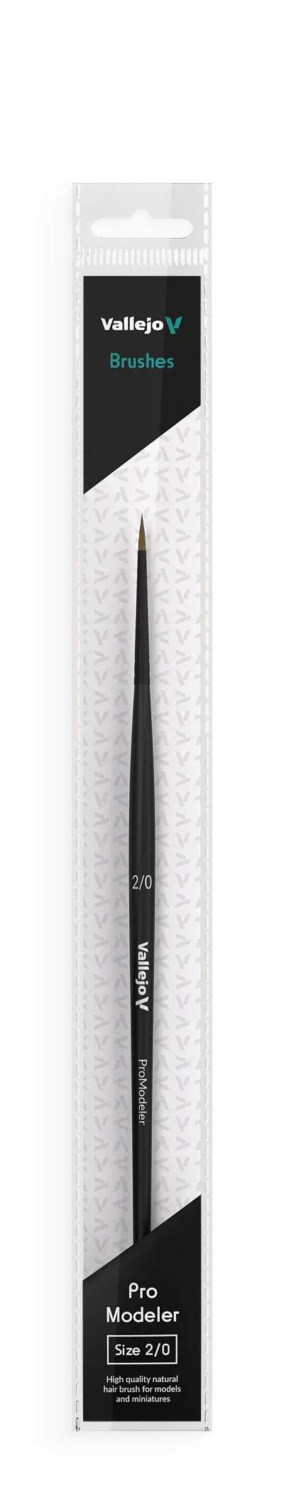 Vallejo Hobby Brushes: Pro Modeler Natural Hair Round Brush No. 2/0