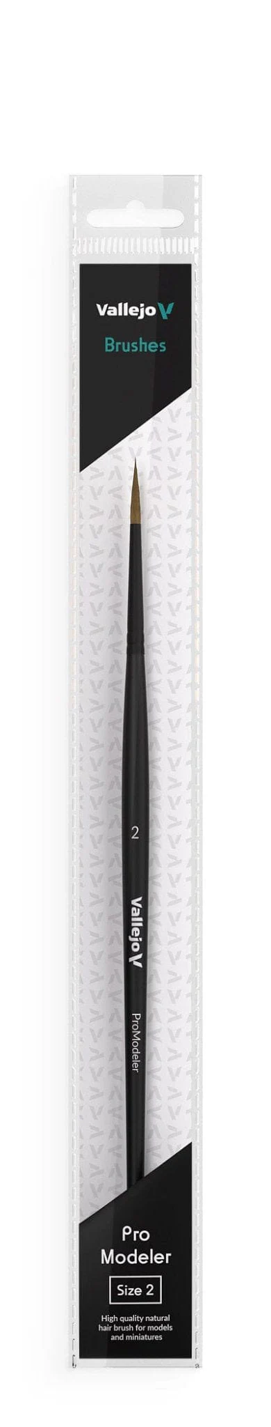 Vallejo Hobby Brushes: Pro Modeler Natural Hair Round Brush No. 2