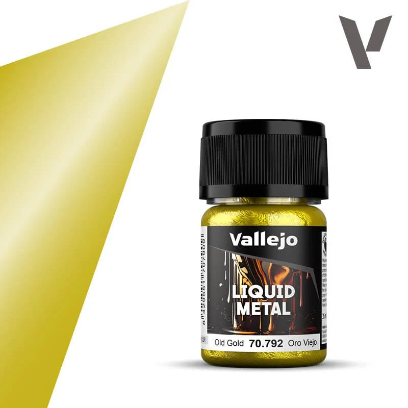 Vallejo Liquid Gold: Old Gold - 35 ml Alcohol-based Metallic Paint