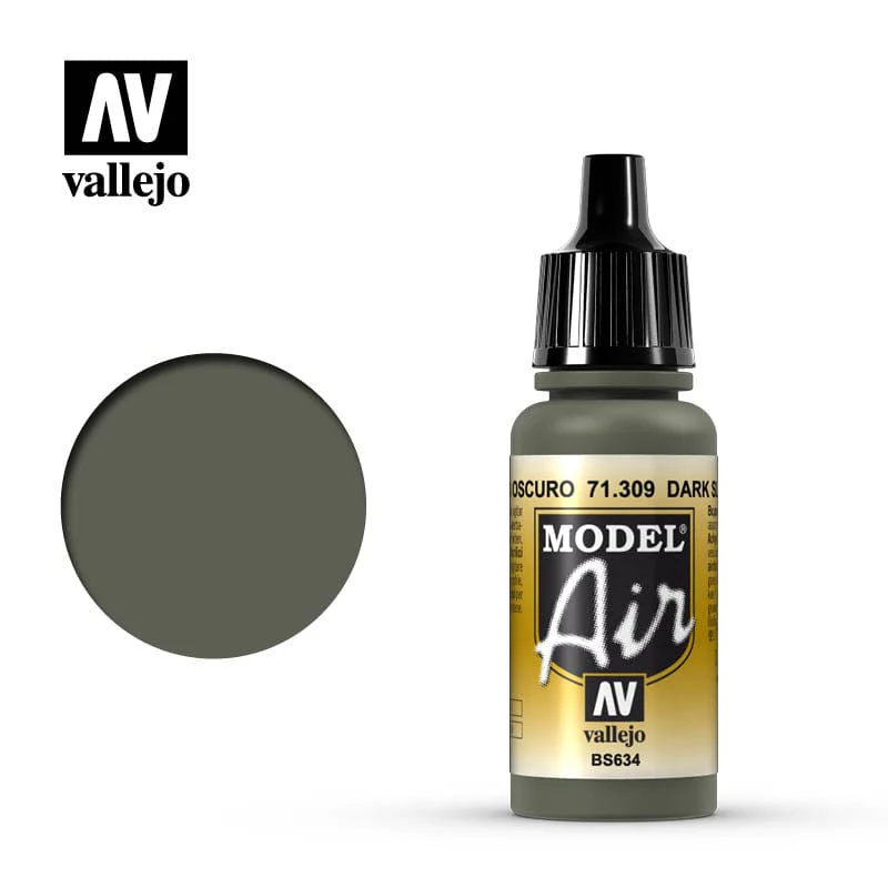 Vallejo Model Air Dark Slate Grey 17 ml Acrylic Airbrush Paint [71309]