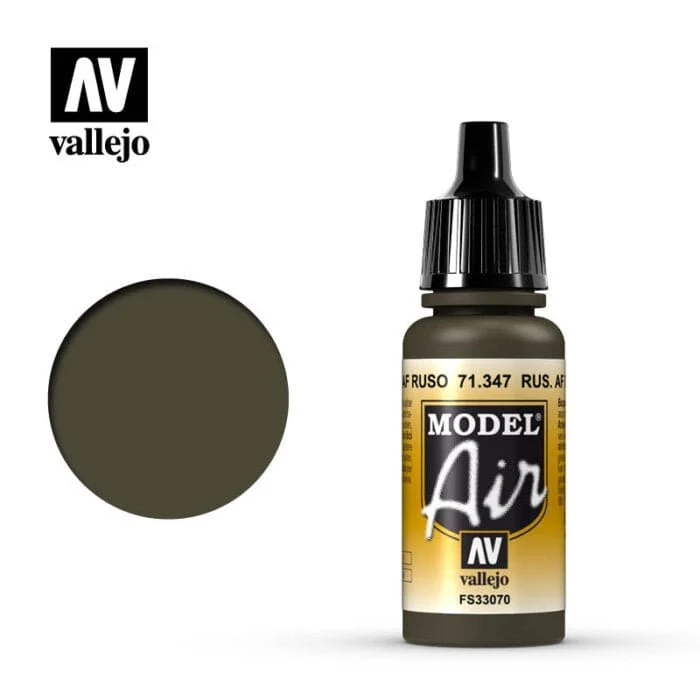 Vallejo Model Air Russian AF Dark Green 17ml Acrylic Airbrush Paint [71347]
