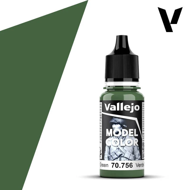 Vallejo Model Color: #077 - Splinter Green - 18 ml Matt Acrylic Paint