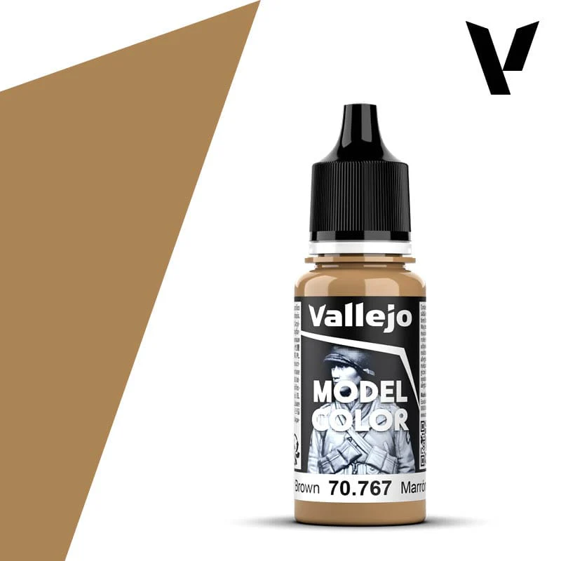 Vallejo Model Color: #138 - Desert Brown - 18 ml Matt Acrylic Paint