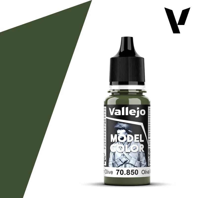 Vallejo Model Color: #094 - Medium Olive - 18 ml Matt Acrylic Paint