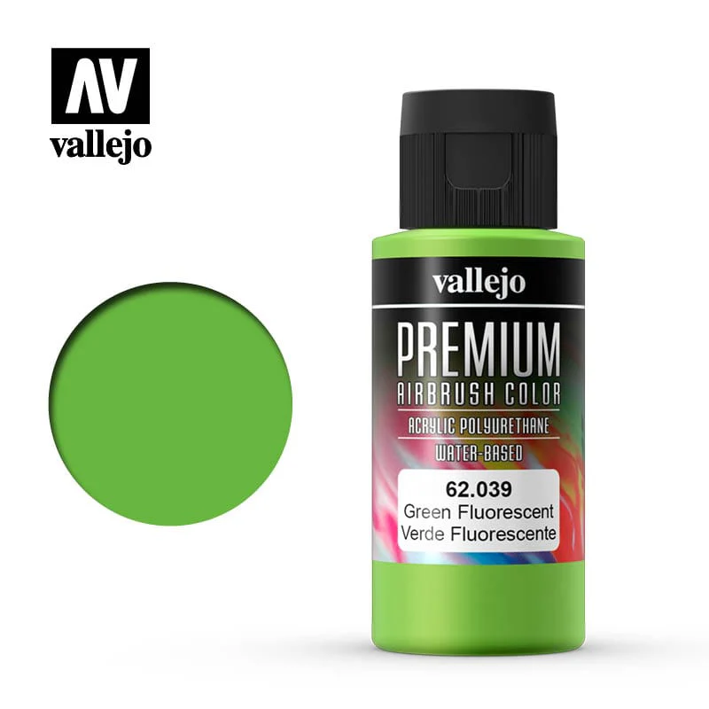 Vallejo Premium Colour Fluorescent Green 60 ml