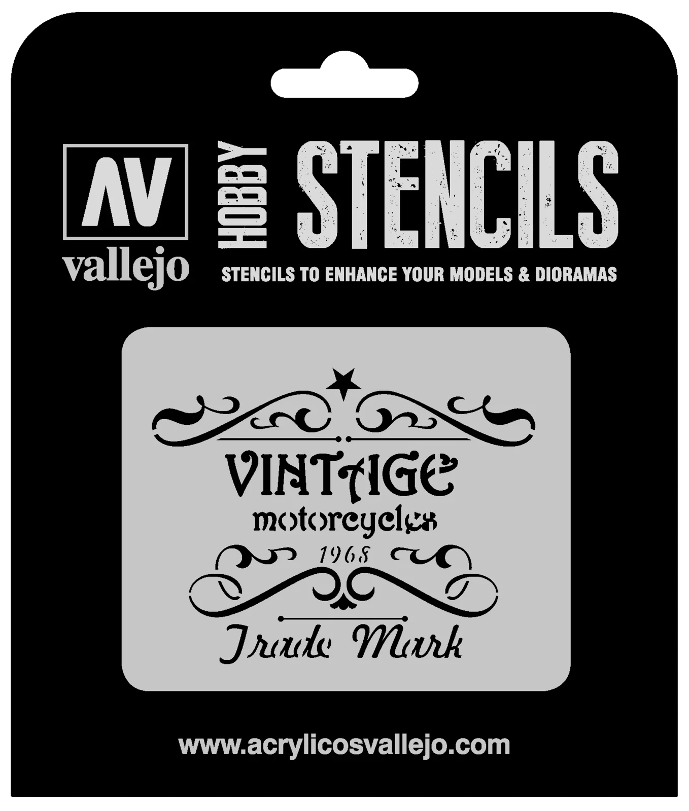 Vallejo ST-LET005 1/35 Vintage Motorcycles Sign Stencil**