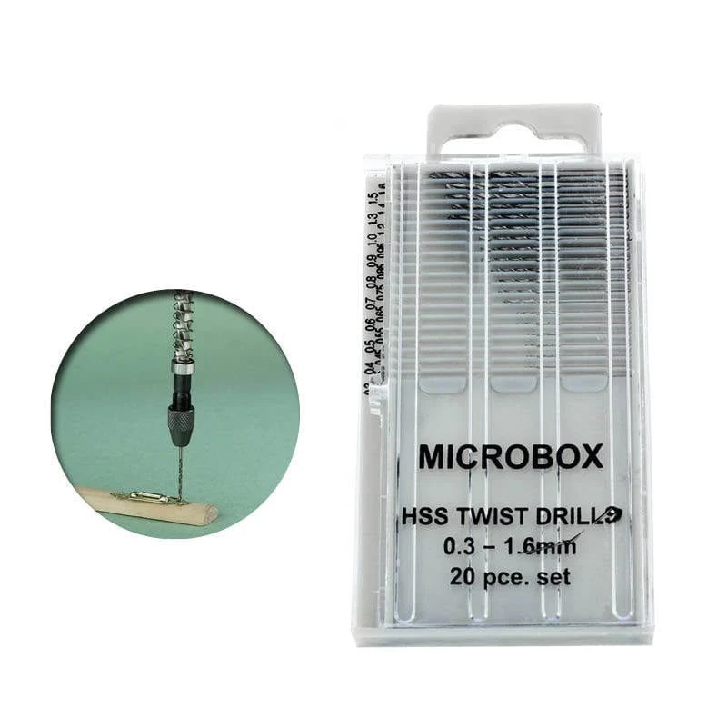 Vallejo T01001 Tools Microbox drill set (20) 0.3-1.6mm