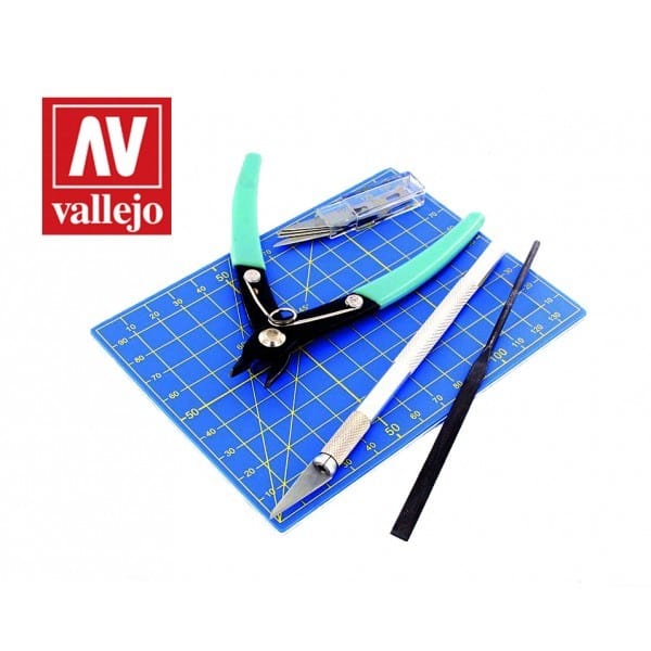 Vallejo T11001 Tools 9pc Plastic Modelling Tool set