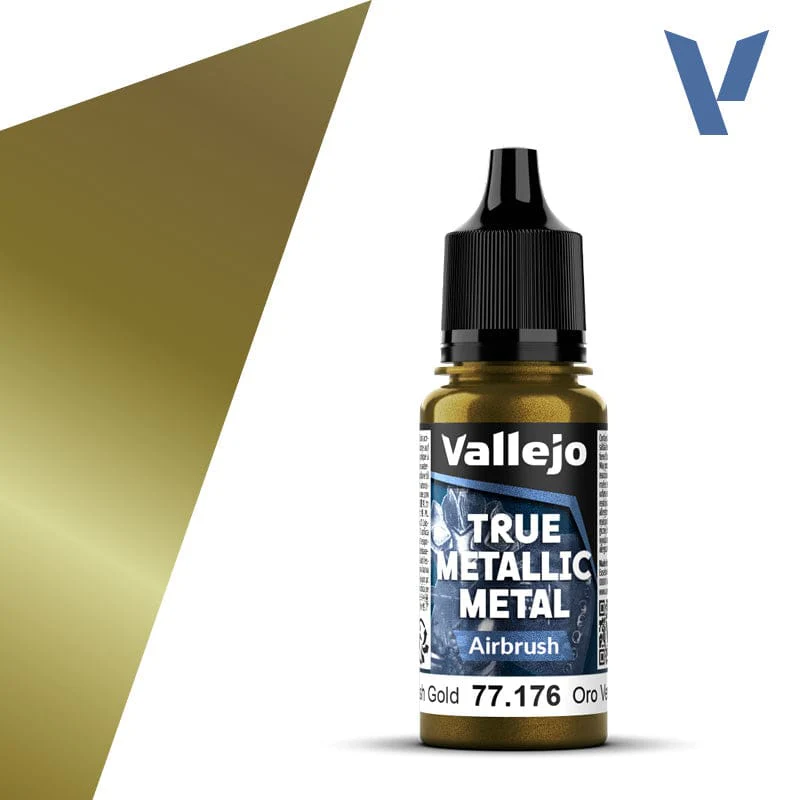 Vallejo True Metallic Metal Airbrush Greenish Gold 18 ml