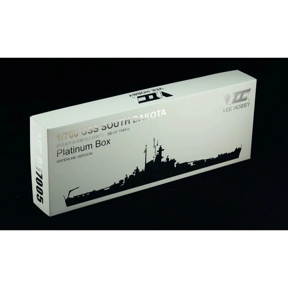 Vee Hobby 1/700 South Dakota Battleship BB-57 1944 Platinum Plastic Model Kit**