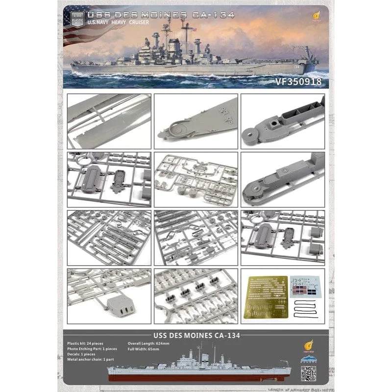 Very Fire 350918 1/350 USS Des Moines Plastic Model Kit** - Image 4