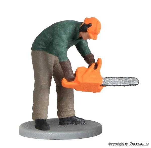 Viessmann HO Animated Lumberjack w/Moving Chainsaw**
