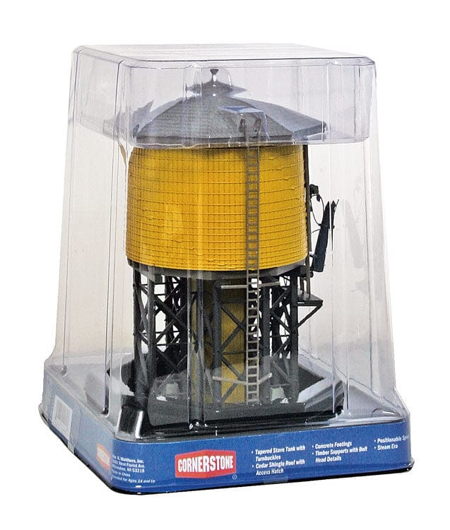 Walthers Cornerstone 933-2813 HO Wood Water Tank Assembled - Yellow Ochre - Image 4