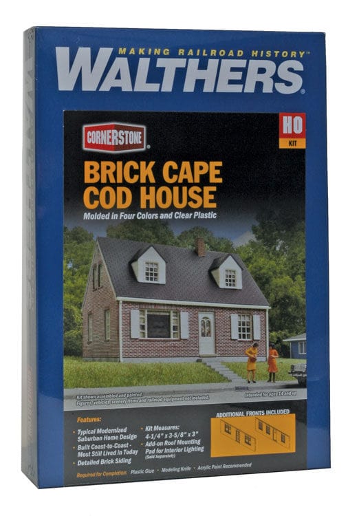 Walthers Cornerstone 933-3774 HO Cape Cod Brick House - Kit - Image 2