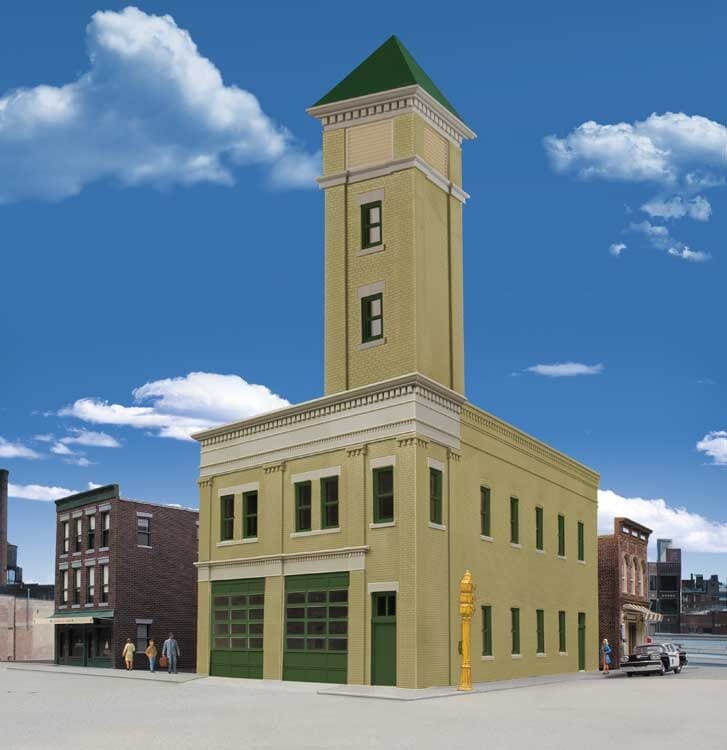 Walthers Cornerstone 933-4022 HO Two Bay Fire Station - Kit**