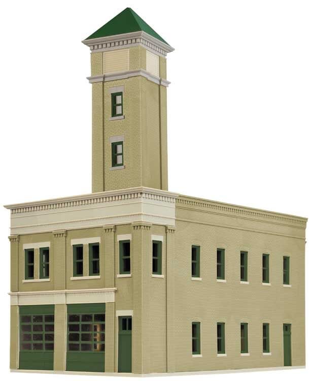 Walthers Cornerstone 933-4022 HO Two Bay Fire Station - Kit** - Image 2