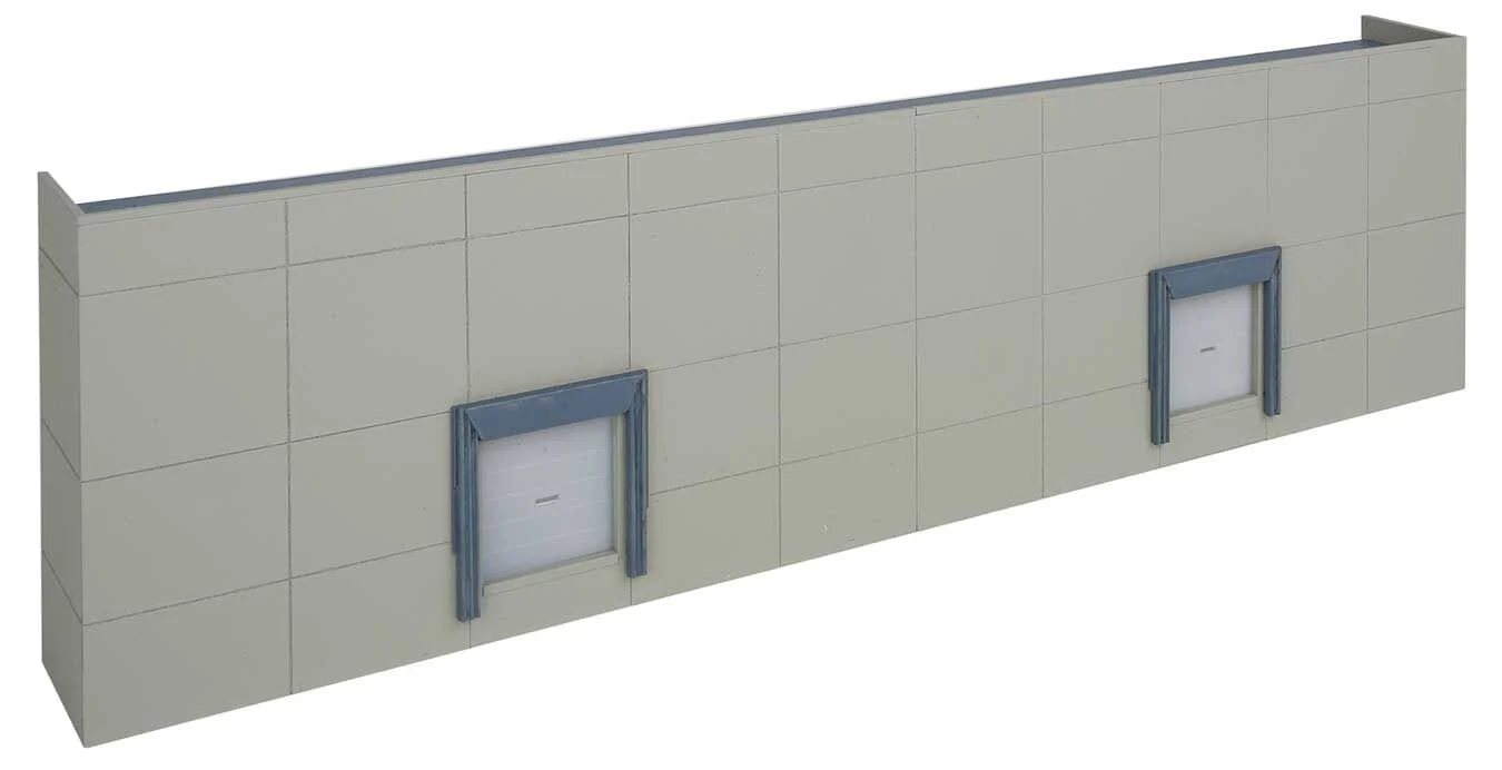 Walthers Cornerstone 933-4071 HO Modern Concrete Warehouse Background Building - Kit - Image 3