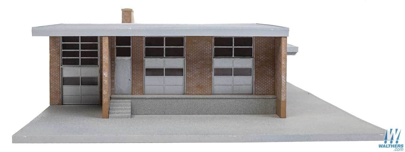 Walthers Cornerstone HO Modern Brick Santa Fe Station - Kit - 21-13/16 x 8-1/16 x 3in 55.5 x 20.4 x 7.6cm - Image 3
