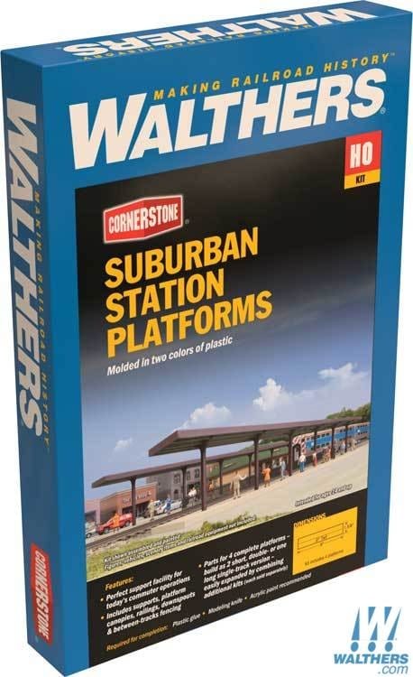 Walthers Cornerstone HO Suburban Station Platforms - Kit pkg(4) - Each 16 x 1-5/8 x 2in 40.6 x 4.1 x 5.1cm - Image 3